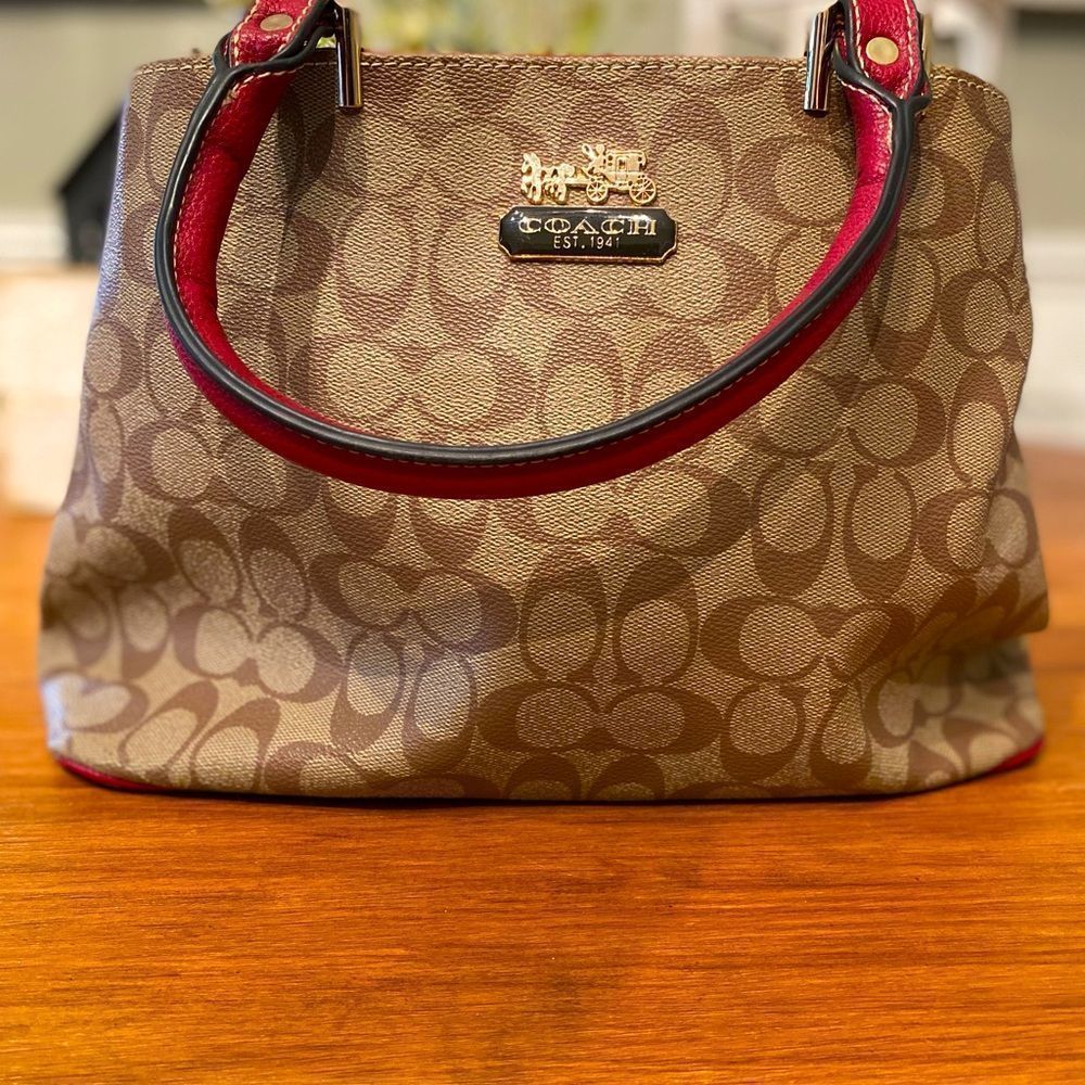 Coach Cara Satchel in Signature Canvas